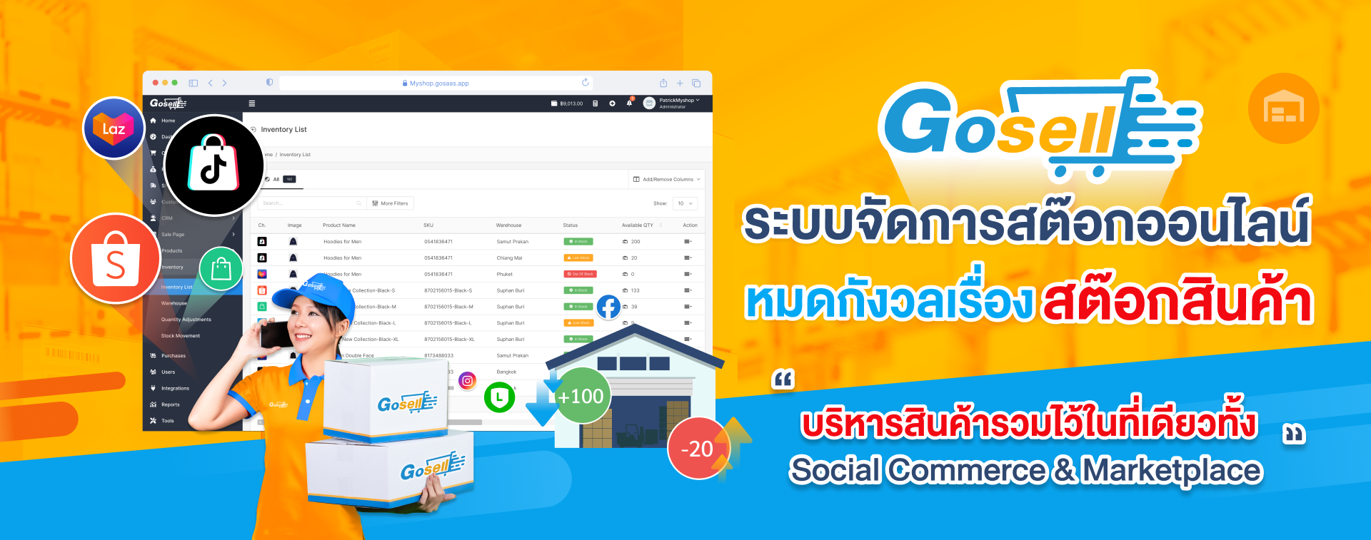 ระบบรวมสต๊อก เชื่อมต่อทุกแพลตฟอร์ม-Stock ระบบรวมสต๊อก เชื่อมต่อทุกแพลตฟอร์ม-Stock